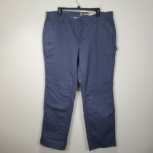 Carhartt Crawford Fleece Lined Coal Blue Pant Womens 16 Regular NWT Original Fit